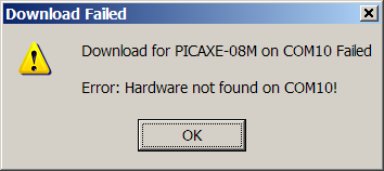 PICAXE Programming Error