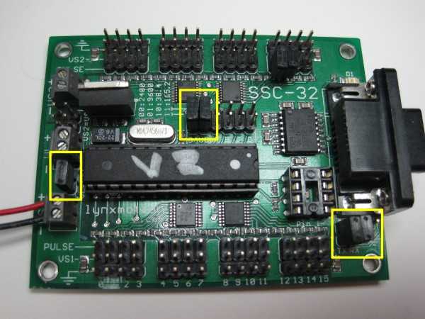 Configure SSC-32 servo controller